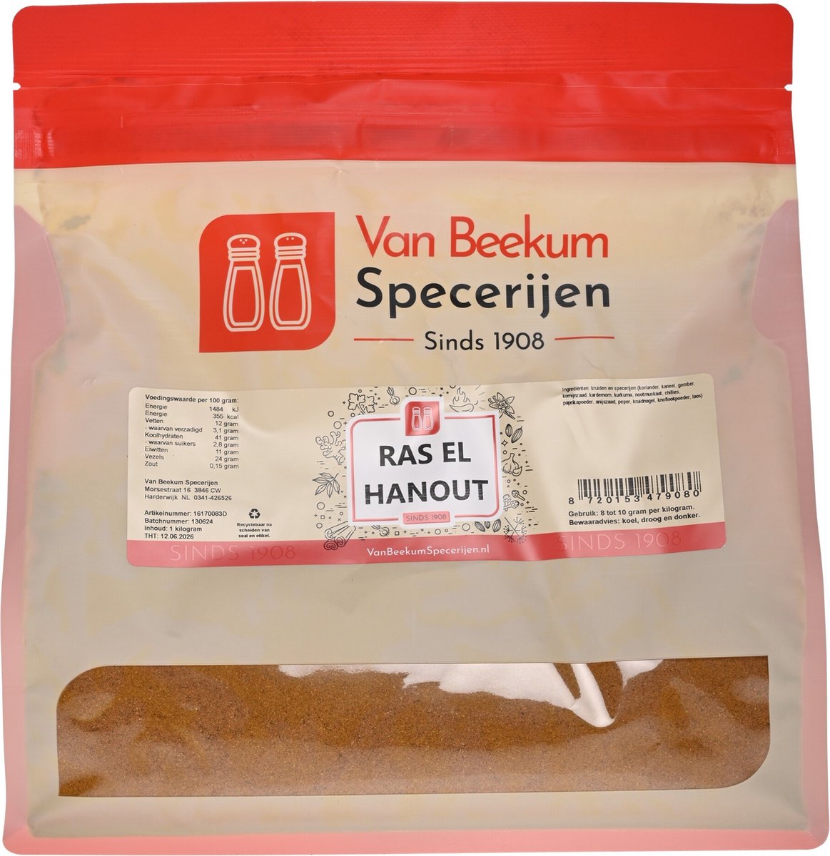 Goedkoopste Van Beekum Specerijen - Ras el Hanout - 1 kilo (hersluitbare stazak