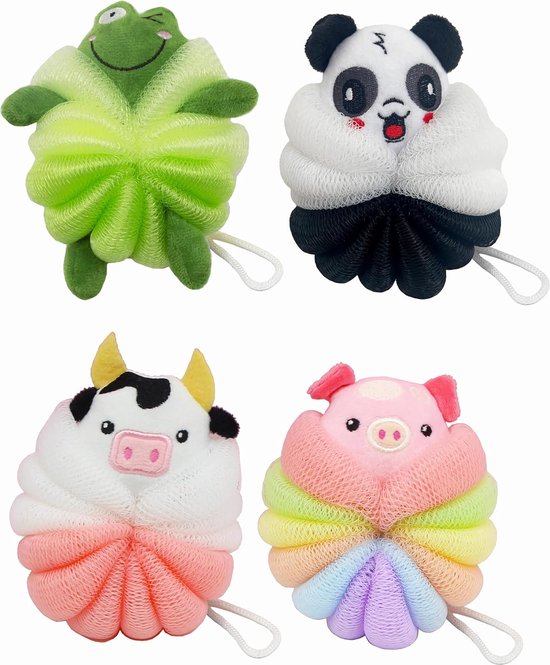 Douche Puff - 4 Stuks!! - Badspons - Kind Badspons - Relaxing Bad ...