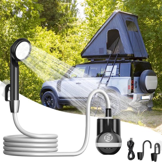 Upgrade Draagbare Camping Douche 6000mAh - Met Temperatuur Display En Oplaadbare Batterij