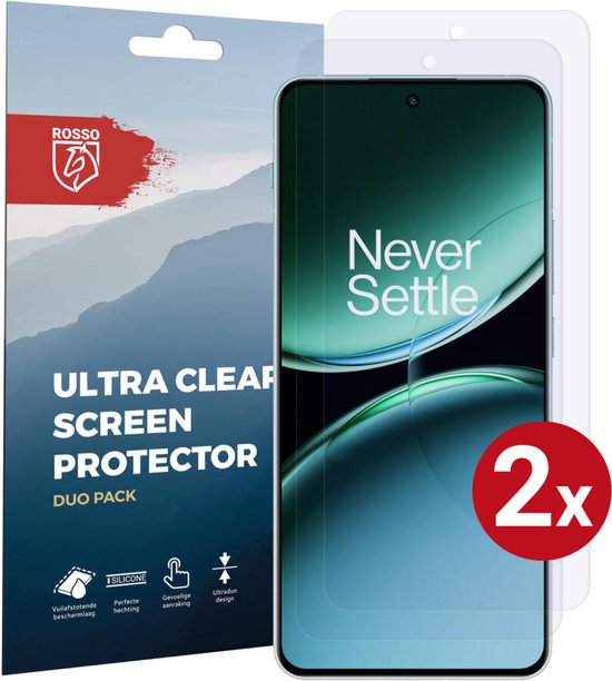 Protecteur d'écran Rosso adapté au OnePlus Nord 4 | Pack Duo Ultra Clair | Feuille de TPU | Film protecteur compatible avec les coques | 2 pièces