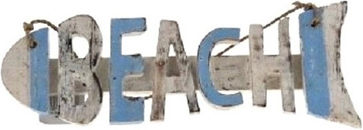 Beach hanger 9x27 cm White/blue