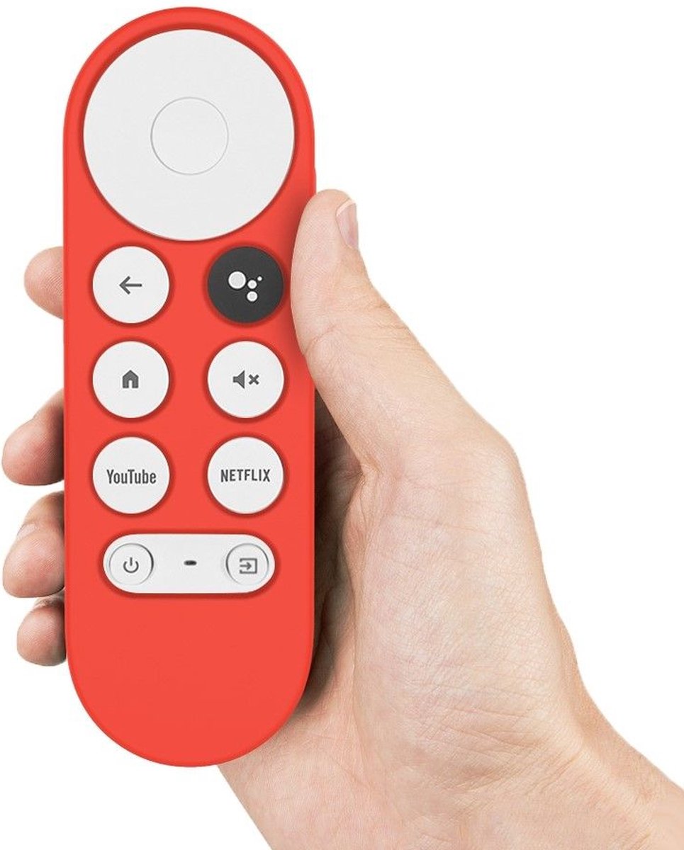 Luxe Siliconen Soft Case Hoesje voor Google Chromecast 2020 - Kras- & Stootbescherming - Rood