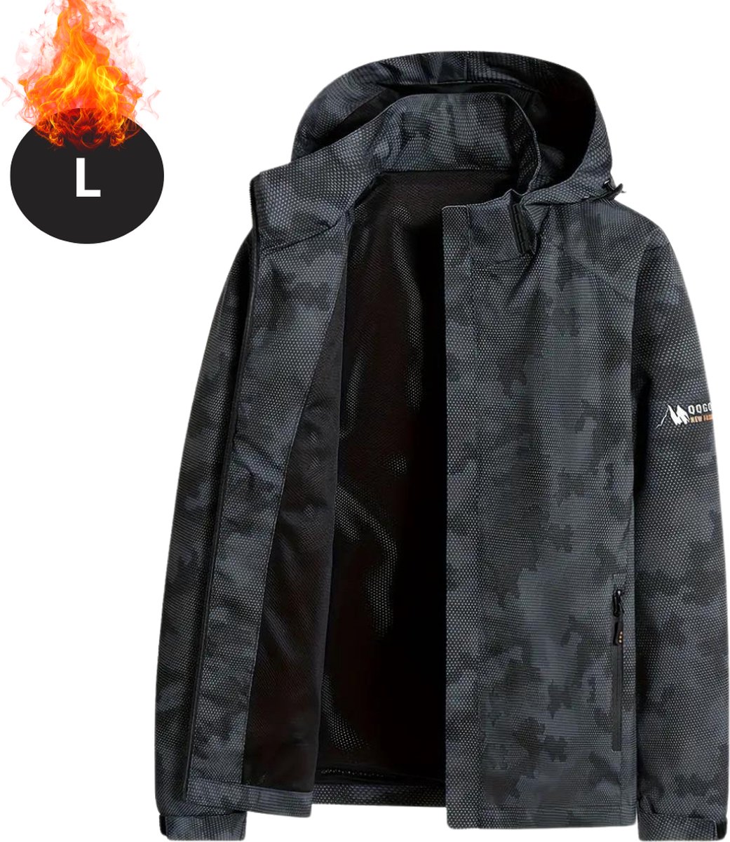 Nivard Windjas Voor Heren Parka Lente & Herfst Jas Volwassen Windjack Windbreaker All Season Zwart