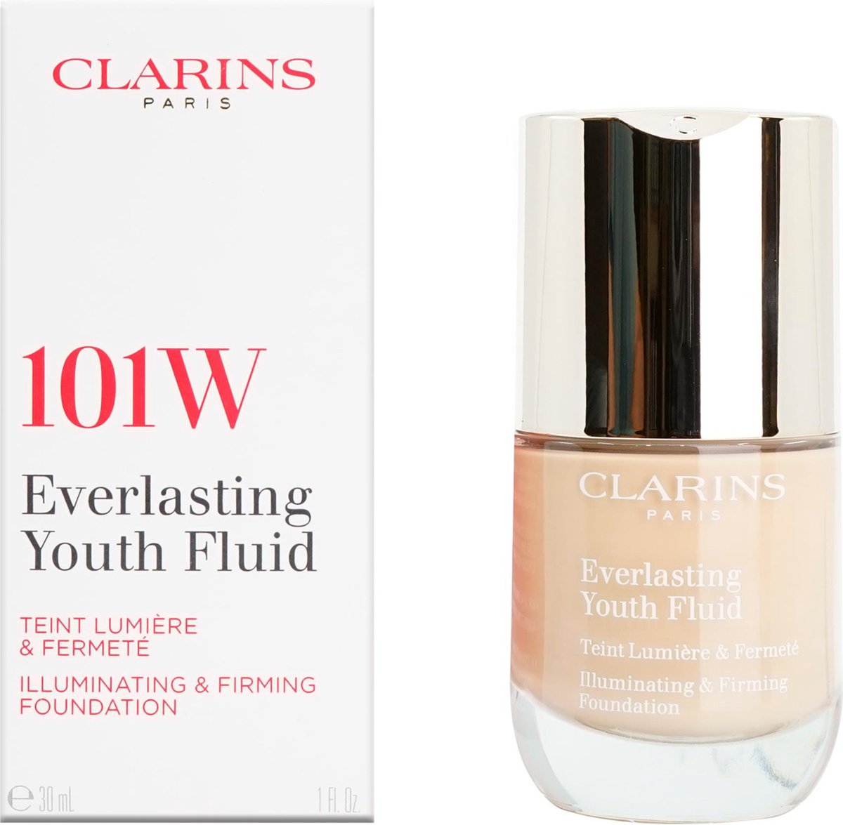 Goedkoopste Clarins Everlasting Youth Fluid Illuminating & Firming Foundation 101W