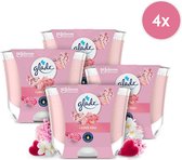 Bol.com Glade Geurkaars - I Love You Kaars - Raapzaad wax - 30H branduren - 4 x 204G aanbieding