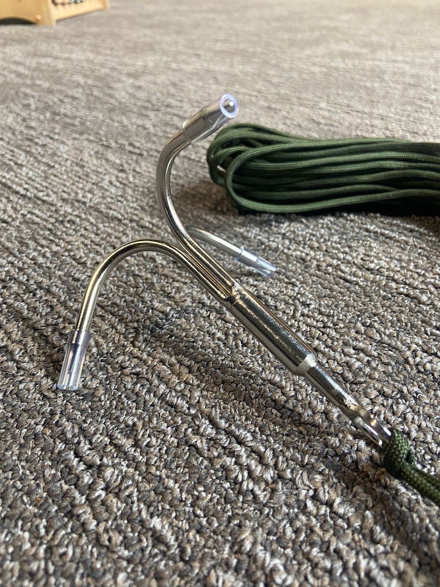Dreghaak rvs inclusief touw / parakoord 15 meter - lure saver