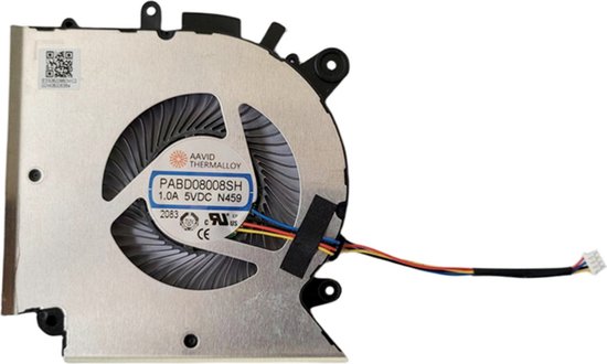 CPU/ventilateur de refroidissement de remplacement pour MSI GF66/GL66 (MS-1581)/Katana GF76/ Pulse GL76 (MS-17L1) Series – P/N : PABD08008SH N459.