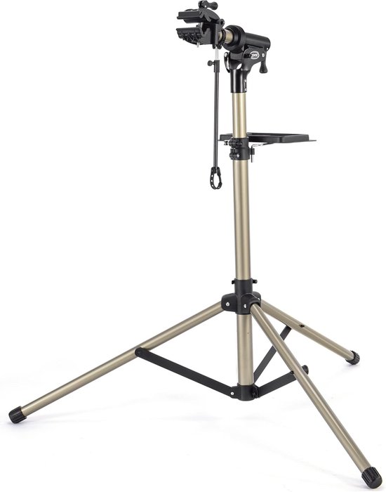 CXWXC Fietsmontagestandaard, Professionele Reparatiestandaard met Gereedschapsschaal, Inklapbaar, 30 kg Belastbaar (Blauw