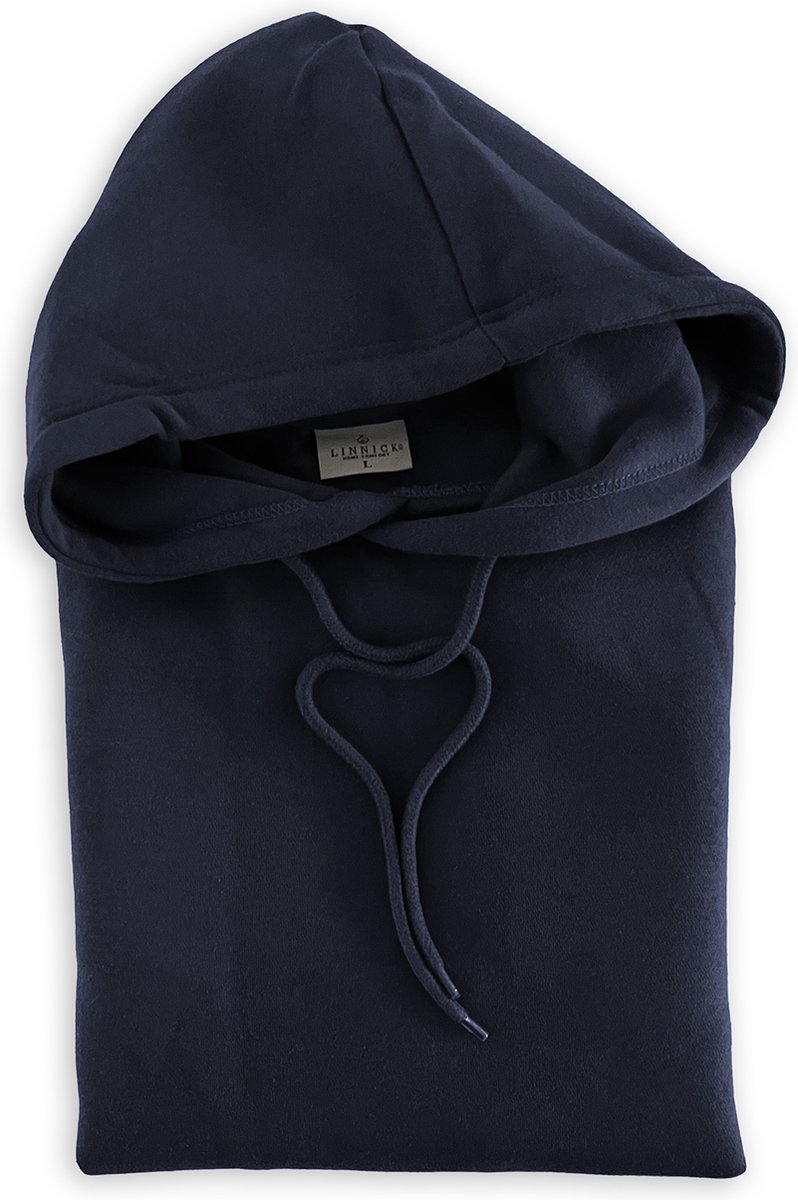 LINNICK Sweater - Hoodie Heren - Hoodie Dames - Trui met Capuchon - Navy - Maat L - Truien Dames en Heren