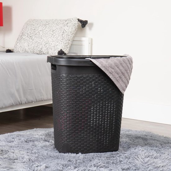 House Doctor Wasmanden met deksel Chaka (Set van 2) Naturel