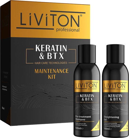 Liviton BTX & Keratine Haarherstel Set - No.1 & No.2 (2x 100ml) - Intensieve Proteïne Behandeling voor Beschadigd Haar