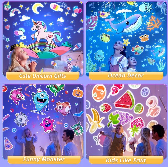 Night Light, nachtlampje sterrenhemel projector kinderen met 15 films, nachtlampje kinderen nachtlampje baby, muziekdoos baby meisjes, bluetooth bedlampje kinderlamp kinderkamer decoratie, babycadeau van Moredig — afbeelding 2