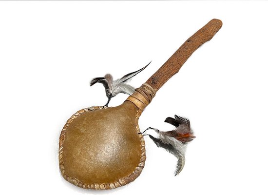 Shaker Bâton Chamanique 35 Cm - Hochet Cérémoniel En Bois, Fait Main Pérou