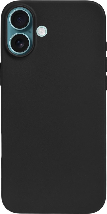 BMAX Coque rigide en Siliconen pour iPhone 16 - Hardcover - Apple - Coque arrière - Coque arrière - Coque de protection - Coque téléphone - Coque rigide - Protection téléphone - Zwart
