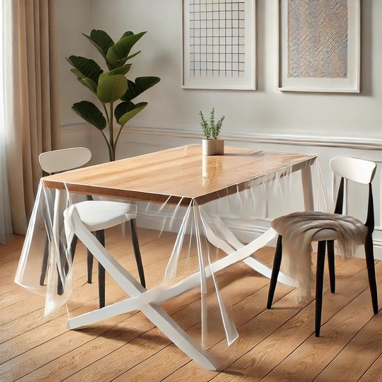 Toile cirée transparente 140 x 250 cm 100 % PVC