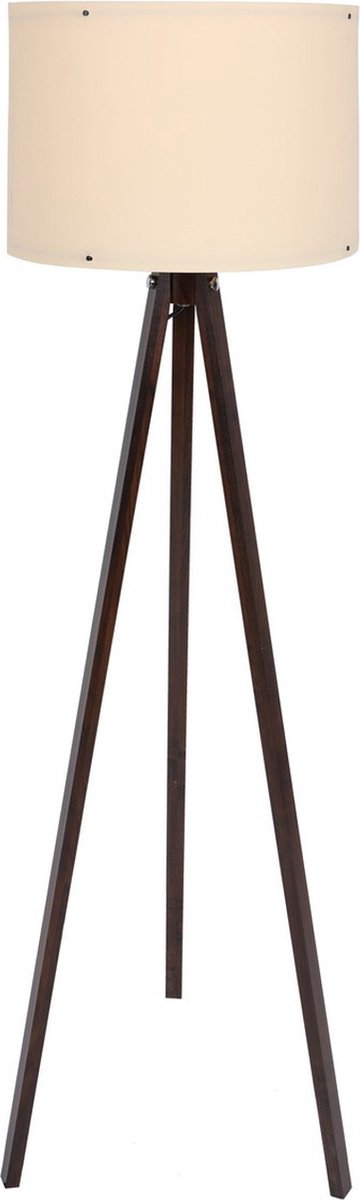 Asir - Vloerlamp - 145 cm - Scandinavisch Design - Crème en Okkernoot