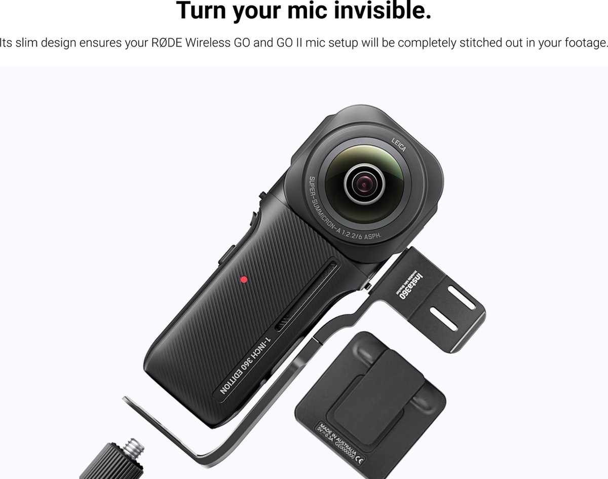 Insta360 - 1 inch 360 - Invisible Mic Bracket