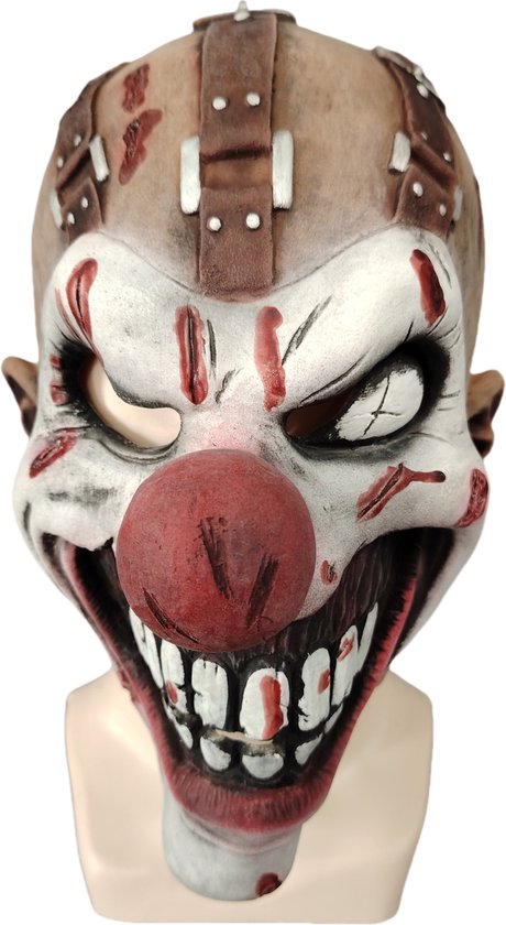 MCBOSON - Verkleedkleding - Halloween Masker - Clownsmasker - Halloween Kostuum - Killer Clown Masker - De clown die bloed verspreidt en zielen afsnijdt - Latex - Halloween Clown Scary Masker - Horror Joker Masker - One Size