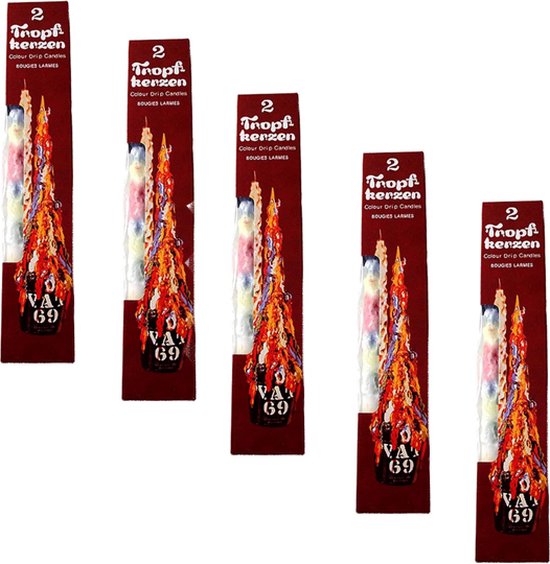 Druipkaarsen -  26 cm - 10 stuks  - Multi Kleur