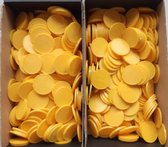 JETONS - Drankjetons - Betaalmunten - Fiches - 500 Stuks kleur: Geel