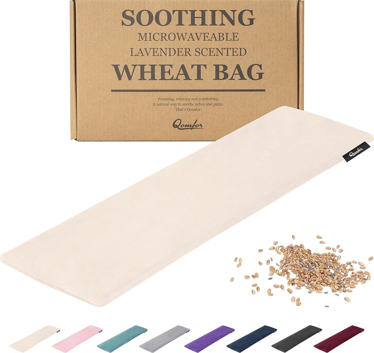 Grote Opwarmbare Pittenzak met Lavendel en Zachte Fleece Hoes voor Pijnverlichting - Herbruikbare Graan & Lavendel Pittenzak