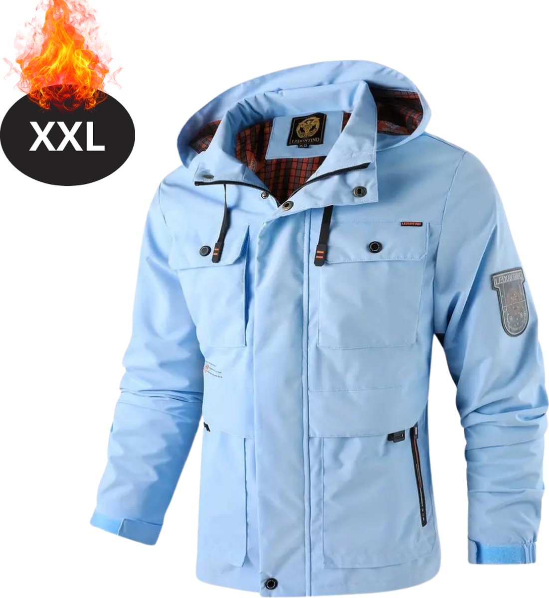 Nivard Windjas Voor Heren Parka Lente & Herfst Jas Volwassen Windjack Windbreaker Outdoor Blauw