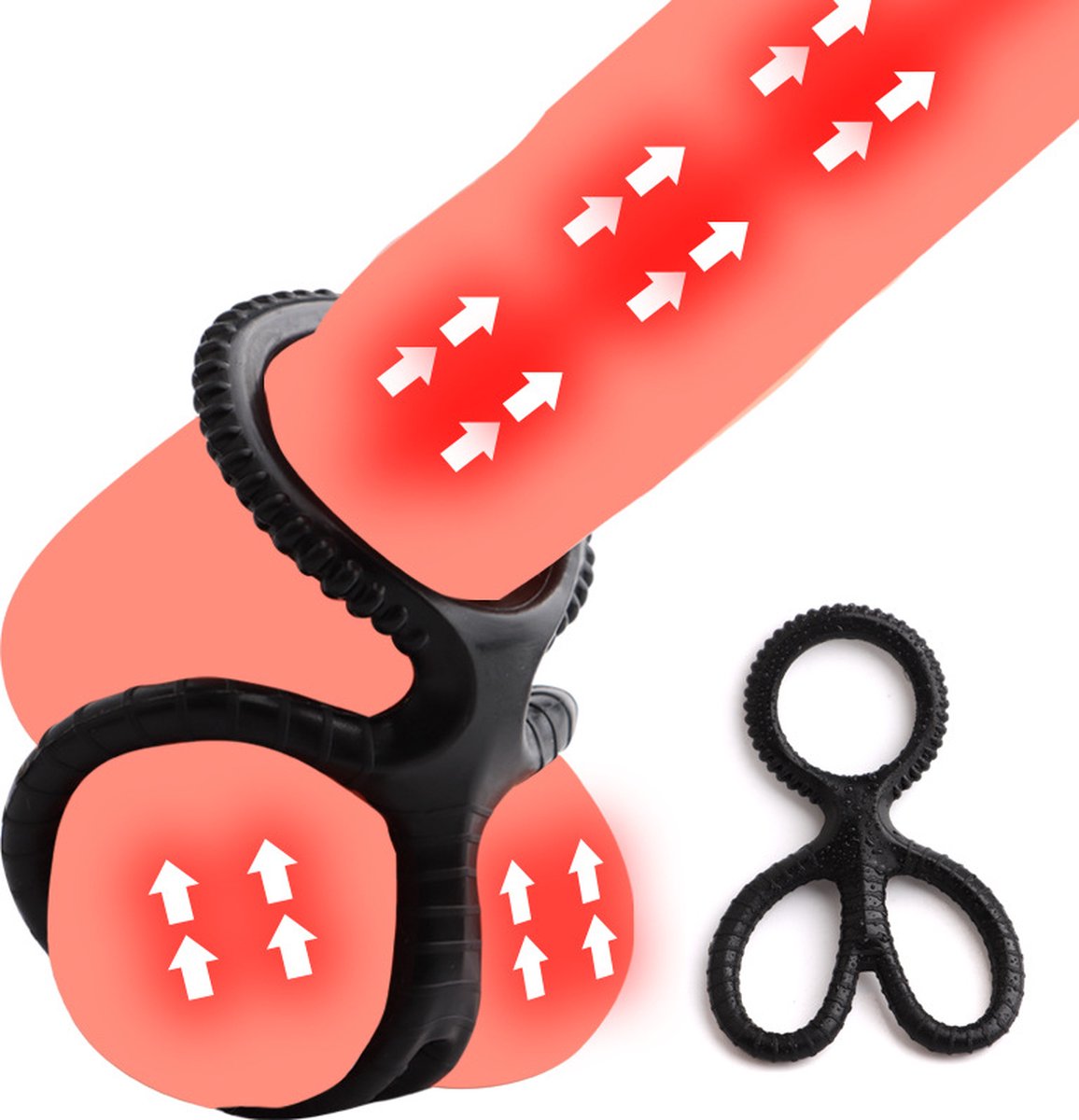 Goedkoopste Cockring & Ballenknijper in 1 I Penisring I Panis Sleeve I Eikel Stimulator I Mannen Sekspeeltje I BDSM Bondage I Vertraagt Ejaculatie I Siliconen