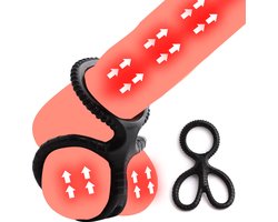 Cockring & Ballenknijper in 1 I Penisring I Panis Sleeve I Eikel Stimulator I Mannen Sekspeeltje I BDSM Bondage I Vertraagt Ejaculatie I Siliconen