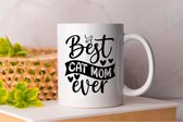 Mok Best cat mom ever - MomLife - SuperMom - MomGoals - ProudMom - MamaLeven - SuperMama - MamaLiefde - MamaBalans