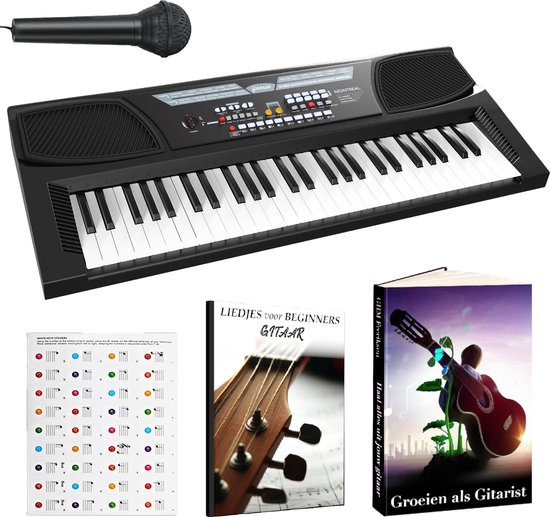 Foto: Finesse keyboard piano 54 keys pianostickers elektrische piano kind volwassenen