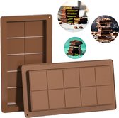 Bol.com Lynn's siliconen bakvorm - Chocoladereep - Diepe chocoladevorm - Tablet - Mal voor chocolade koek gebak zeep epoxy etc. ... aanbieding