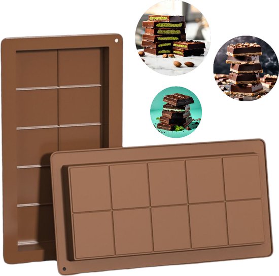 Foto: Lynn s siliconen bakvorm chocoladereep diepe chocoladevorm tablet mal voor chocolade koek gebak zeep epoxy etc geschikt voor gevulde chocoladerepen zoals een dubai reep