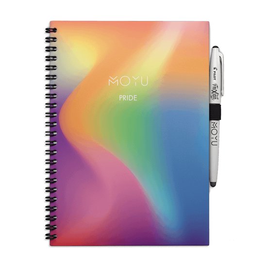 Foto: Moyu uitwisbaar notitieboek rainbow pride a5 hardcover multifunctionele pagina s inclusief uitwisbare pen penhouder en wisdoekje