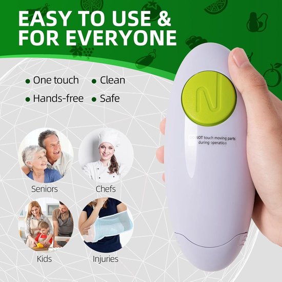 Goedkope Automatische blikopener met één druk op de knop, elektrische potopener, elektrische handsfree keukengadgets kopen - gratis levering, eerlijke reviews met foto's