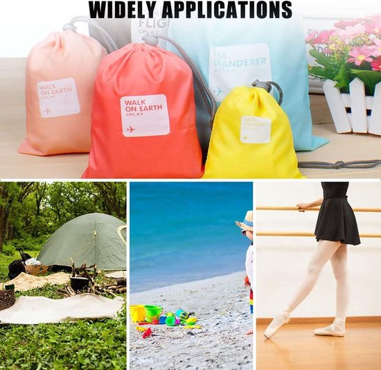 Lot De 8 Sacs De Rangement à Cordon – Tailles XS, S, M, L – Nylon Imperméable Pour Voyage