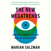 Boek kaft met de titel 'THE NEW MEGATRENDS' met een oog-icoon en de ondertitel 'SEEING CLEARLY IN THE AGE OF DISRUPTION'.