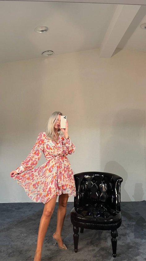 Chiffon Jurk/Bloemen/SIRMAZA