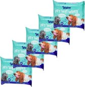 Pet cleaning wipes - 5 pakken - vochtige schoonmaakdoekjes voor honden of katten - Reinigingsdoekjes voor dieren - doekjes
