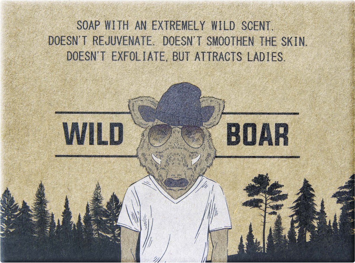 LaQ Wild Boar Soap Bar – Natuurlijke Glycerine Zeep – Handgemaakte Vegan Zeep Mannen – Ruikt naar Wilde Avonturen – 85g