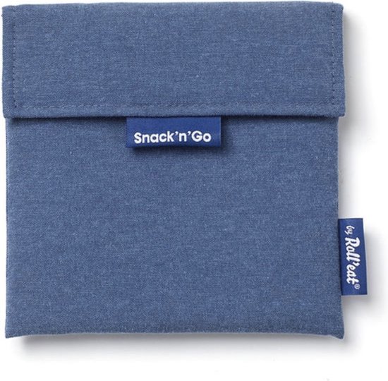 Roll’Eat Snack'n'Go Mr. Wonderful - Borsa Merenda Portasandwich Riutilizzabile Ecologica Senza BPA, 18x18 Cm - 3