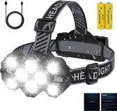 Lampe frontale BOTC USB rechargeable et étanche - Batterie 2*1200mAh - Lampe frontale - Lampe frontale - Lampe LED - Zwart
