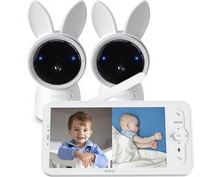 Arenti AINanny - Wifi Babyfoon Met 2 Camera's Duopack - Baby Monitor - Babyfoon met 5 inch scherm - Ultra HD 2K Resolutie - Slaapliedjes - Alexa & Google