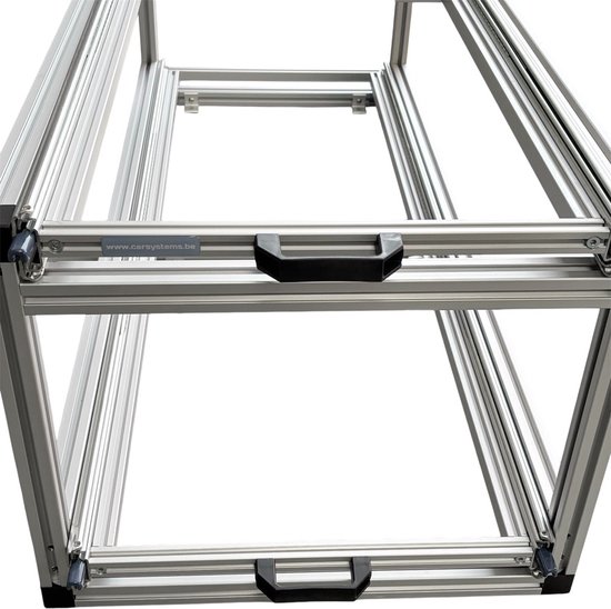 Dubbel schuifframe voor camper 120x40 cm met open bakken - belastbaar tot 130 kg van Carasafe — afbeelding 3