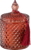 J-Line bougie Parfumée Couvercle Olive & Frank Incense - rouge - 20H