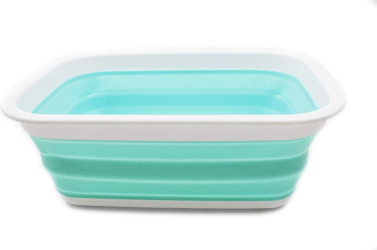 Goedkoopste Opvouwbare badkuip draagbaar 92 l picknickmand buiten - boodschappentas ruimtebesparende opbergdoos wit zeegroen bath bucket