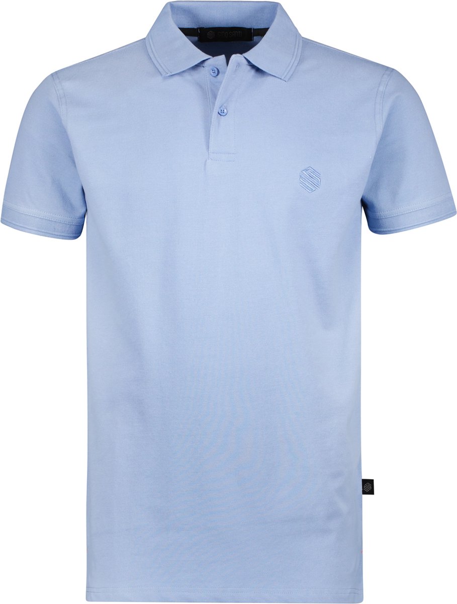 Gino Santi Polo Shirt Heren Smart Cotton Blauw | Maat S