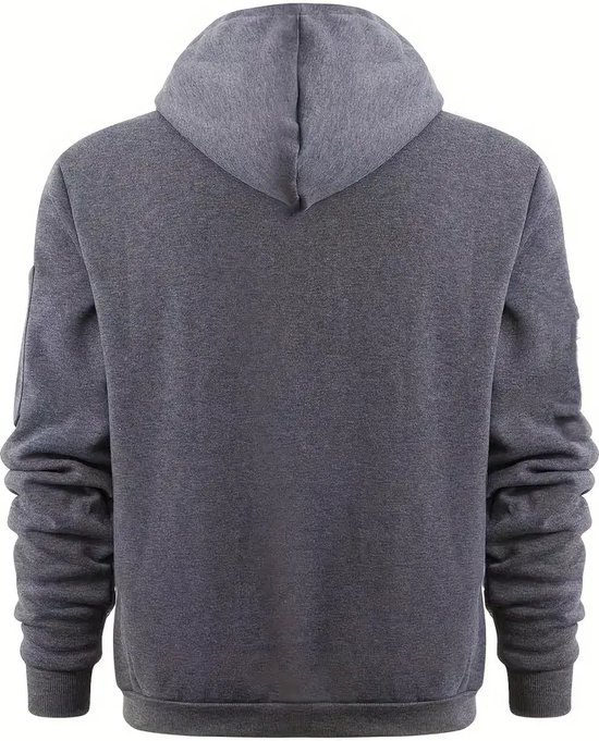 Sweat à Capuche Zippé En Polaire Pour Homme - Chaud Et Coupe