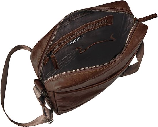 Maverick Sac à bandoulière en cuir petit - marron Rough Gear