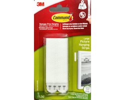 3M Command ophangstrips - voor fotos en schilderijen - ophangen en verwijderen zonder schade - ophangen zonder boren - premium ophang haken - premium ophang strips