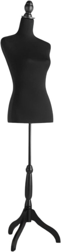 Etalagepop Vrouw - Zwart - Paspop Dames - Verstelbaar 134 tot 170 cm